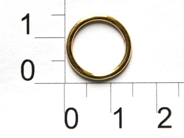 Кольцо для бретелек металл 1 часть 12мм 2пары (золото)