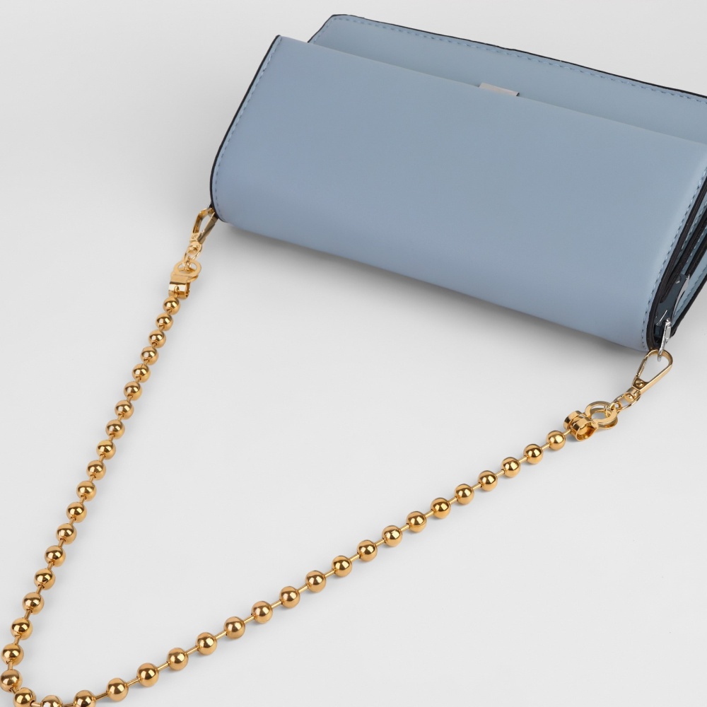 Цепочка для сумки, с карабинами, d = 8 мм, 60 см, цвет золотой