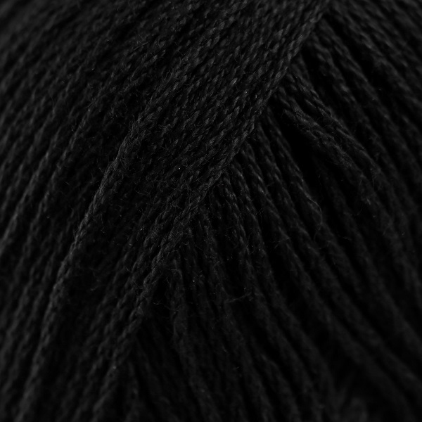 Пряжа для ручного вязания "Хлопок натуральный" 100% хлопок 100г/425м   (02, черный)