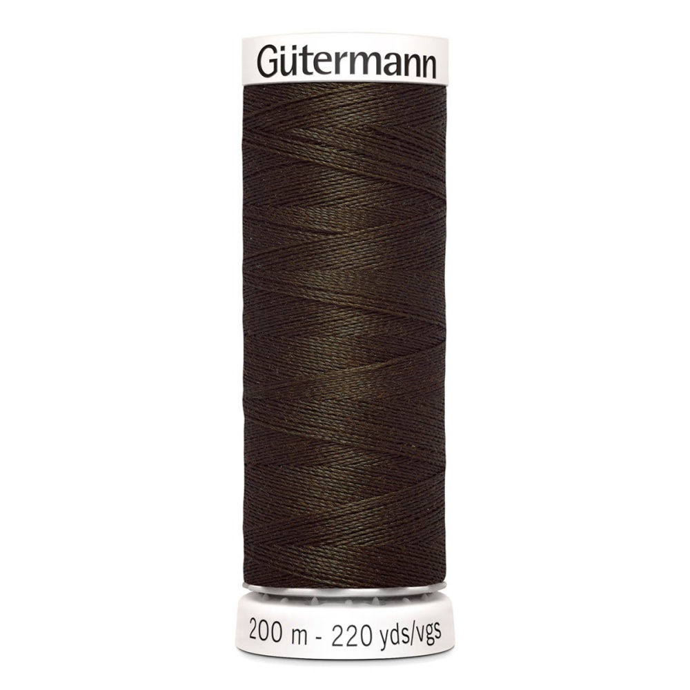 Нить Sew-All 100/200 м для всех материалов, 100% полиэстер Gutermann (21, коричневый)