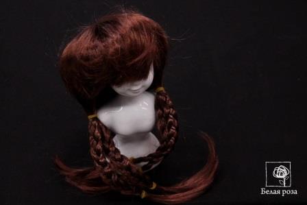 Волосы для кукол (косички) (2, рыжий)