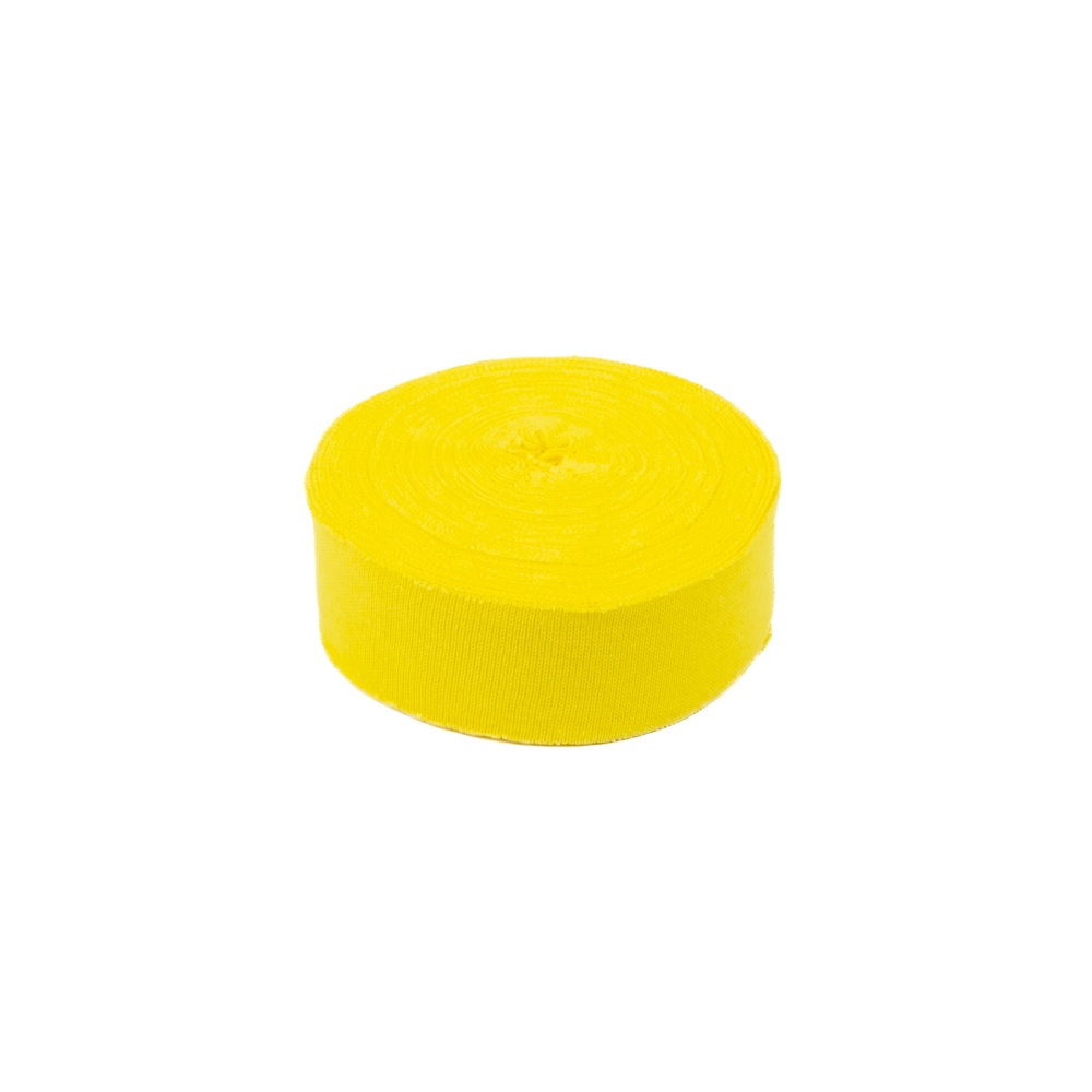 Лента окантовочная 35 мм Бейка трикотажная (рибана) 95% хлопок, 5% эластан 10 м  (015, желтый)
