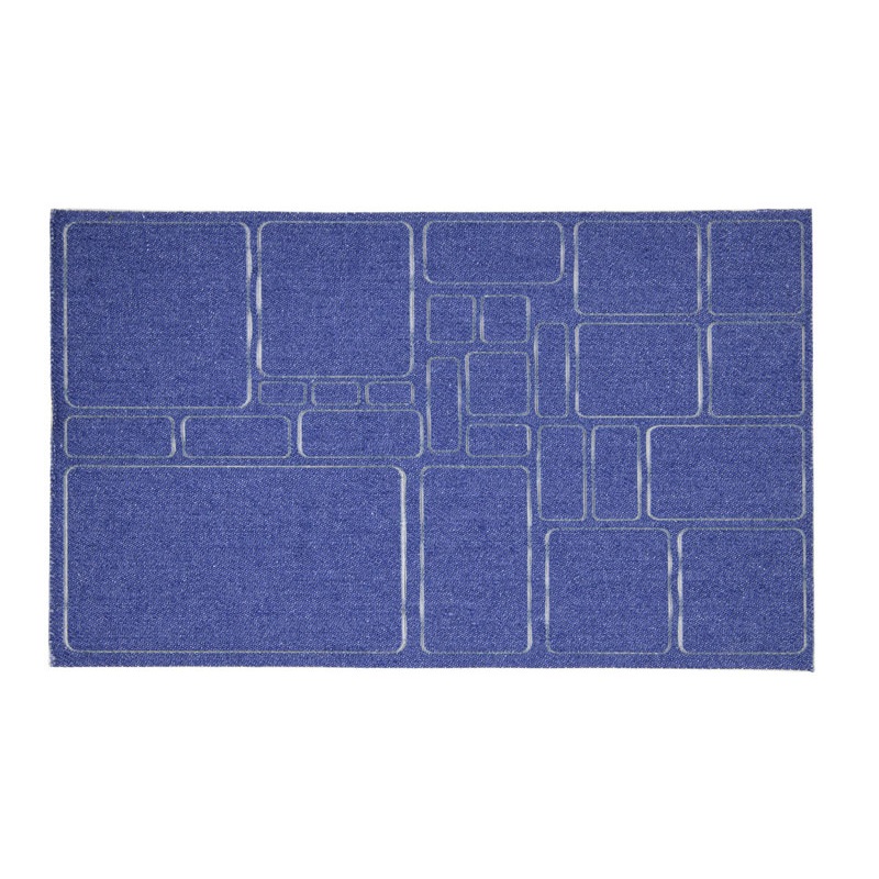 Заплатка самоклеющаяся квадраты, прямоугольники (джинсовая) 145х245мм (синий2)