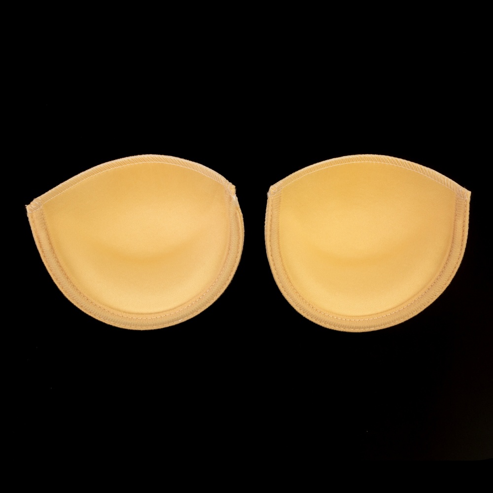Чашечки с косточкой без уступа под бретель (1 пара)  (80A, пуш-ап, бежевый)