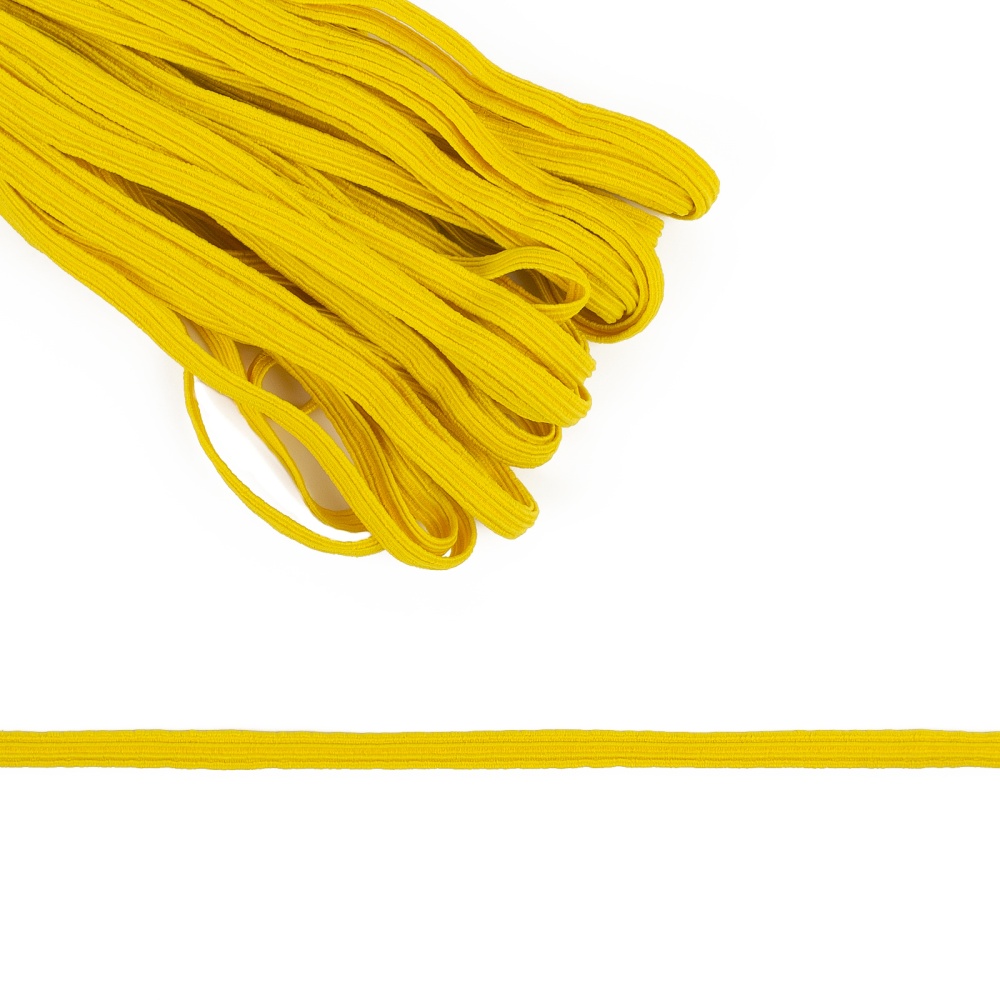 Резина шнуровая 0,7см (уп=10 м±1м)  (5, желтый)