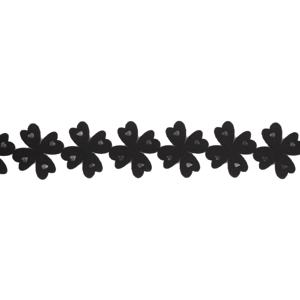 Лента бархатная №5336 черная (уп=1м) (1, Цветочек)