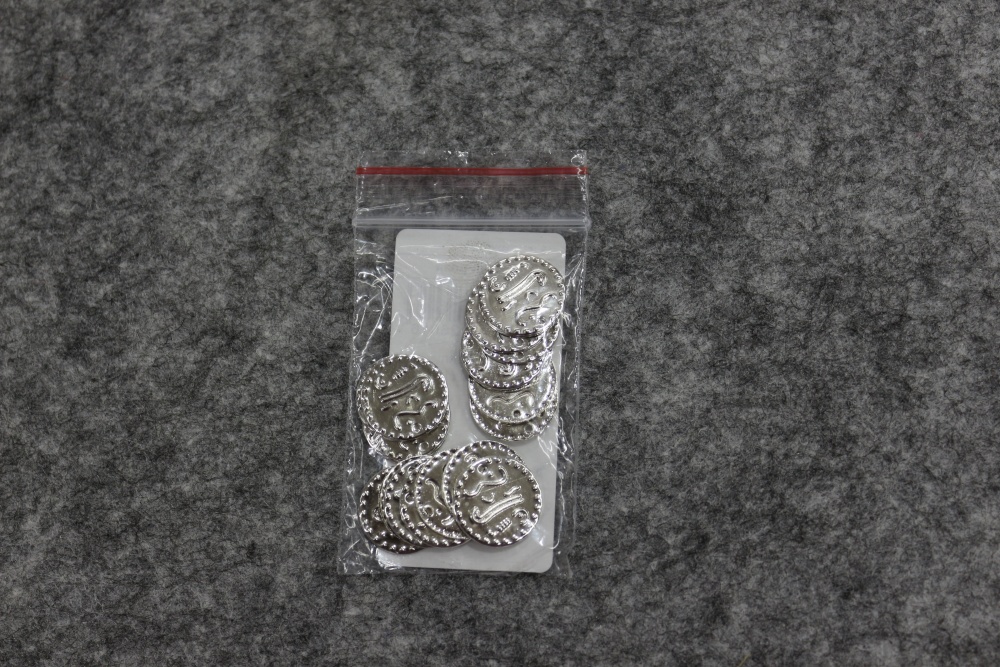Монетки металл №5790 1,5см (10гр) (2, серебро)