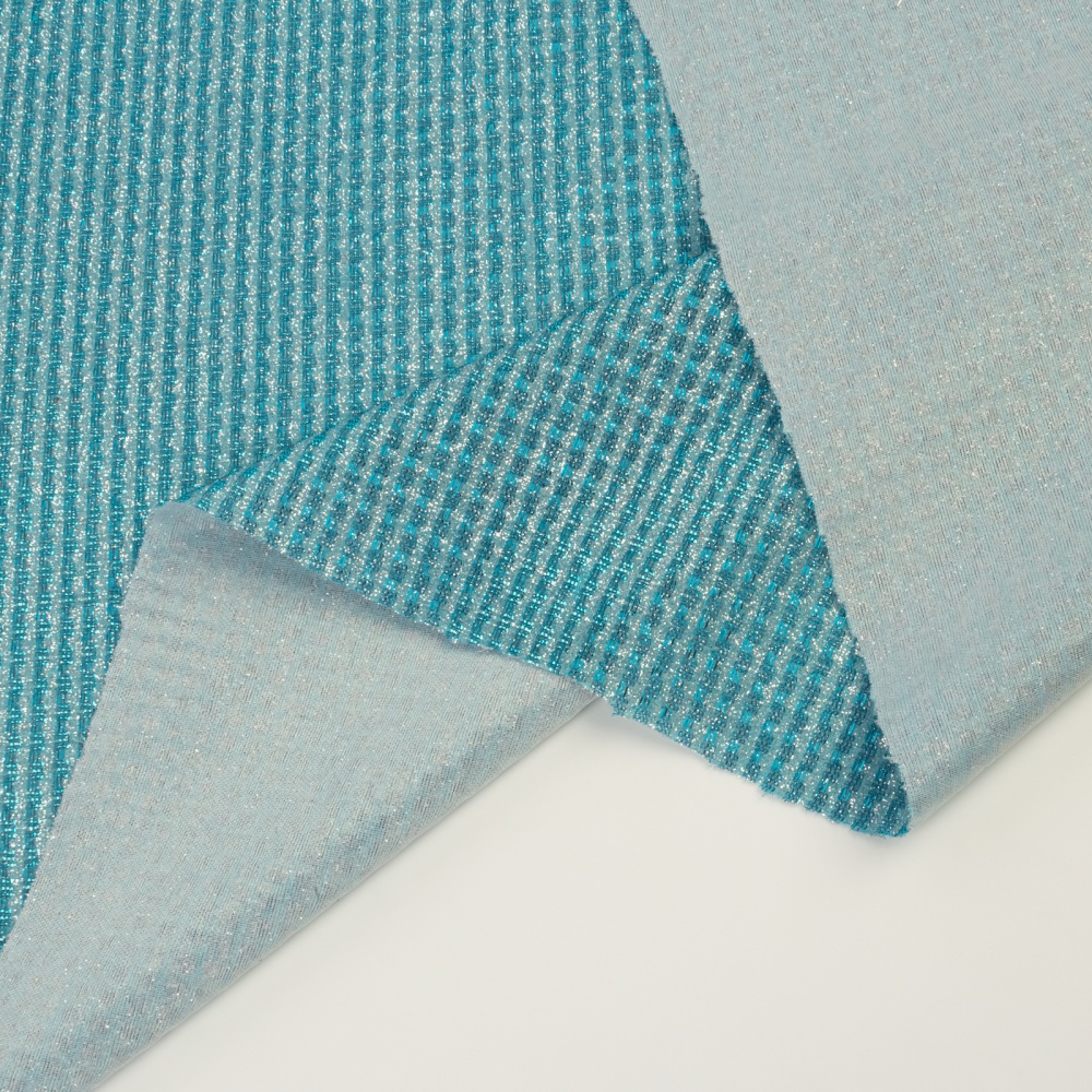 Декоративная ткань песок с глиттером 43738 (3, голубой)