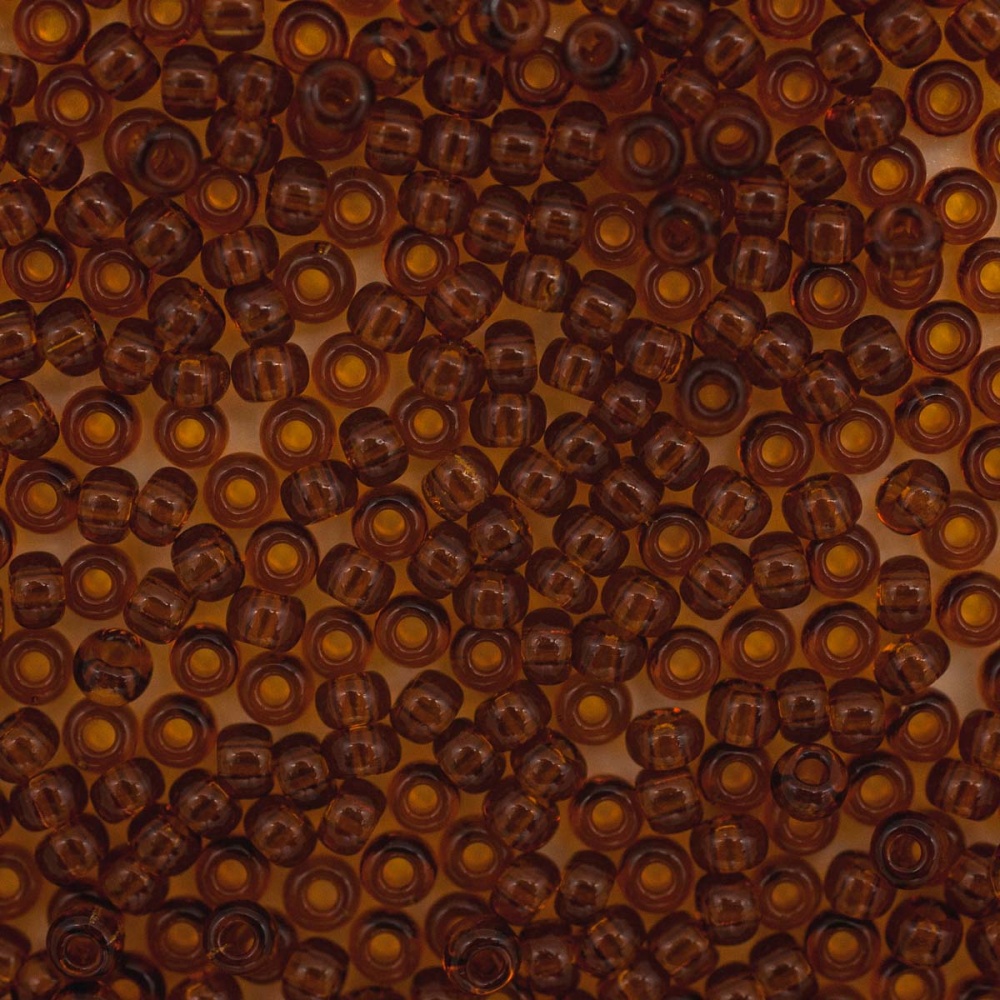 Бисер Preciosa 10/0 ~5гр  (10090, коричневый прозрачный)