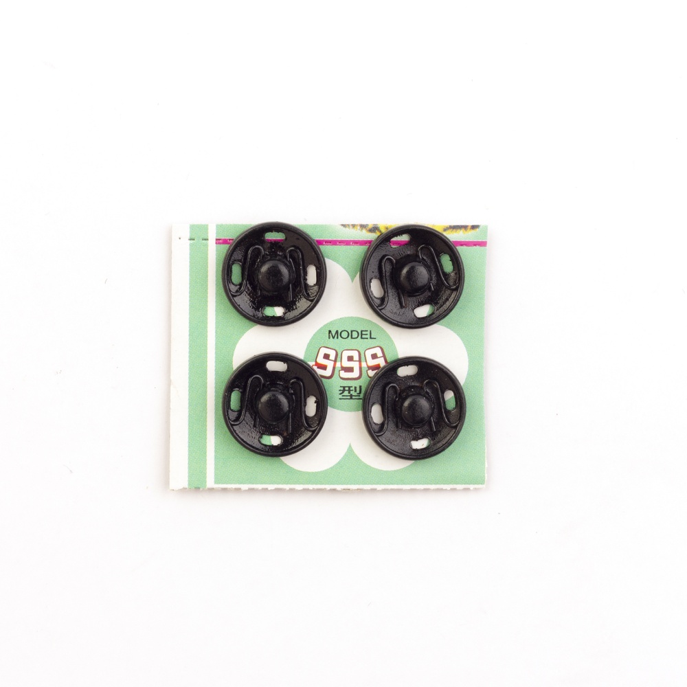 Кнопка пришивная "Дейли" (4шт) (14 мм (№3), черный)