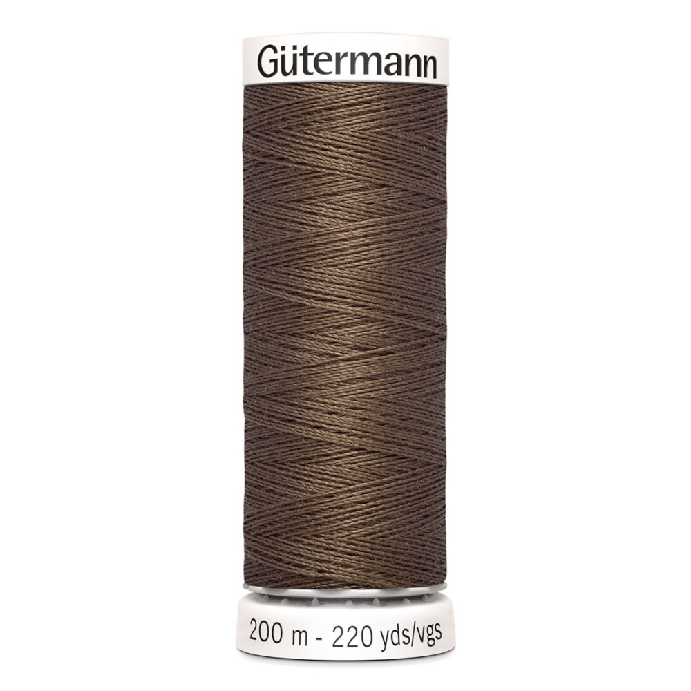 Нить Sew-All 100/200 м для всех материалов, 100% полиэстер Gutermann (815, коричневый)