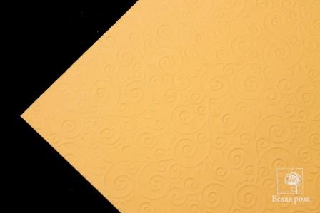 Бумага с рельефным рисунком "Завитки" 3л  (4, желтый)