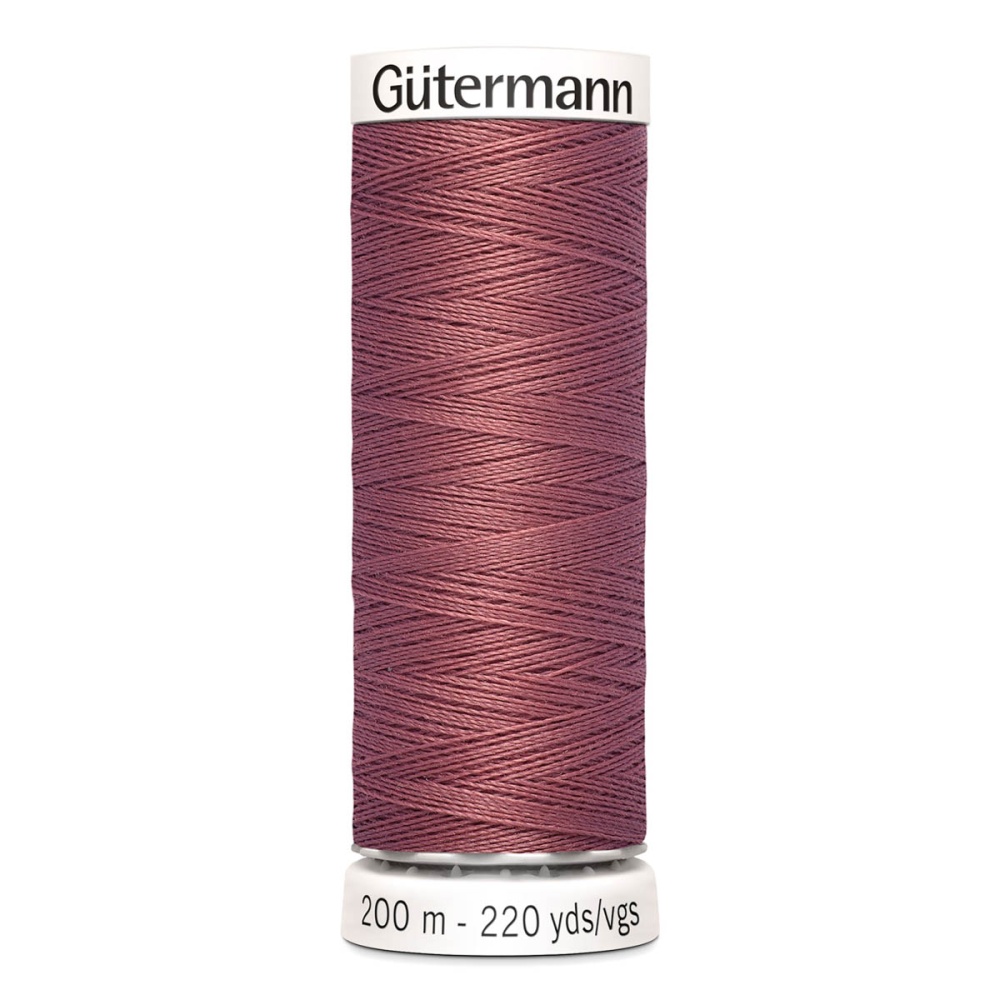 Нить Sew-All 100/200 м для всех материалов, 100% полиэстер Gutermann (474, пыльная роза)