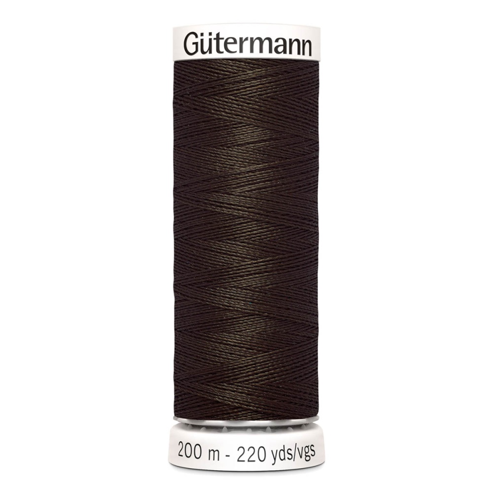 Нить Sew-All 100/200 м для всех материалов, 100% полиэстер Gutermann (674, т.коричневый)