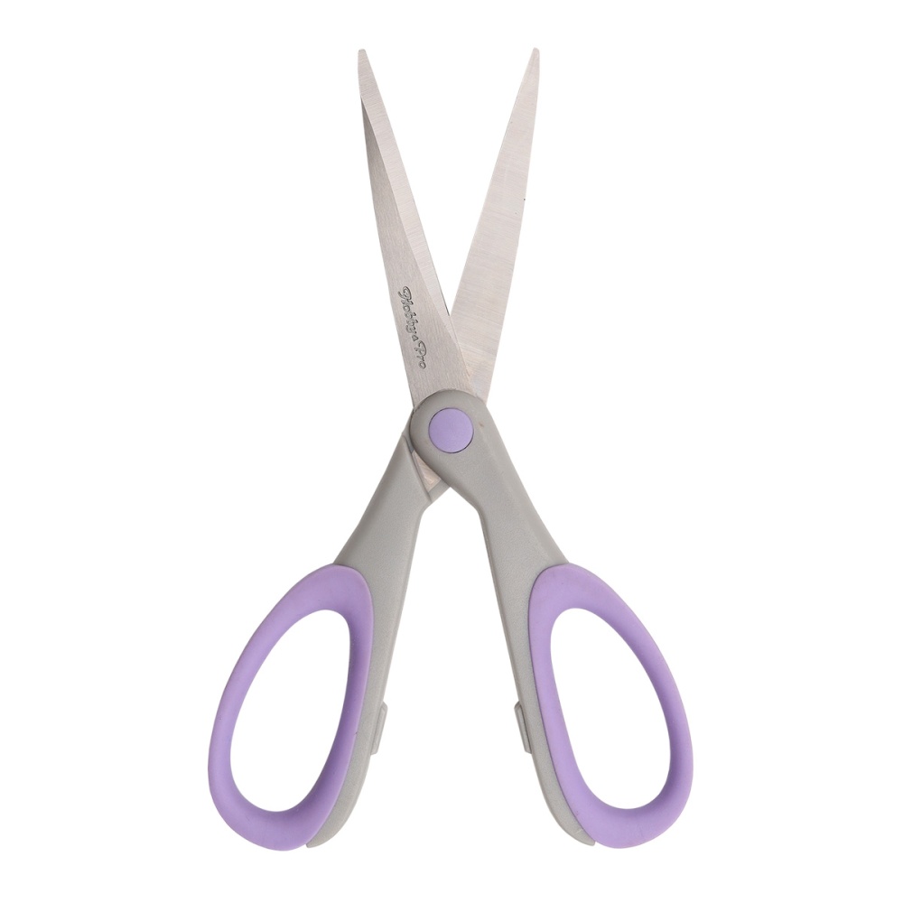 Ножницы для дома и офиса, 18,5 см/7,25', мягкие ручки SOFT, светло-фиолетовый, Hobby&Pro