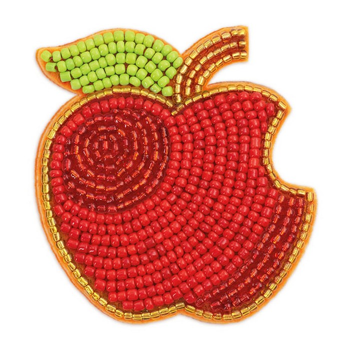 Набор для изготовления украшения-патча «Яблоко» размер: 6,3×6см 
