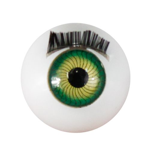 Глаза с ресничками круглые 18мм (уп=10шт) (2, зеленый)