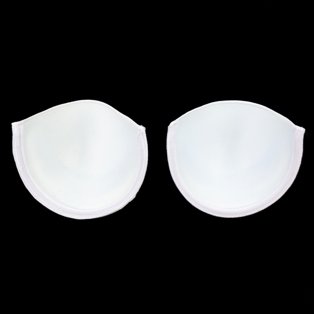 Чашечки с косточкой без уступа под бретель (1 пара)  (100 пуш-ап, белый)