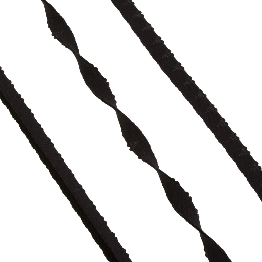 Резинка бельевая с двойным краем 15мм  (черный)