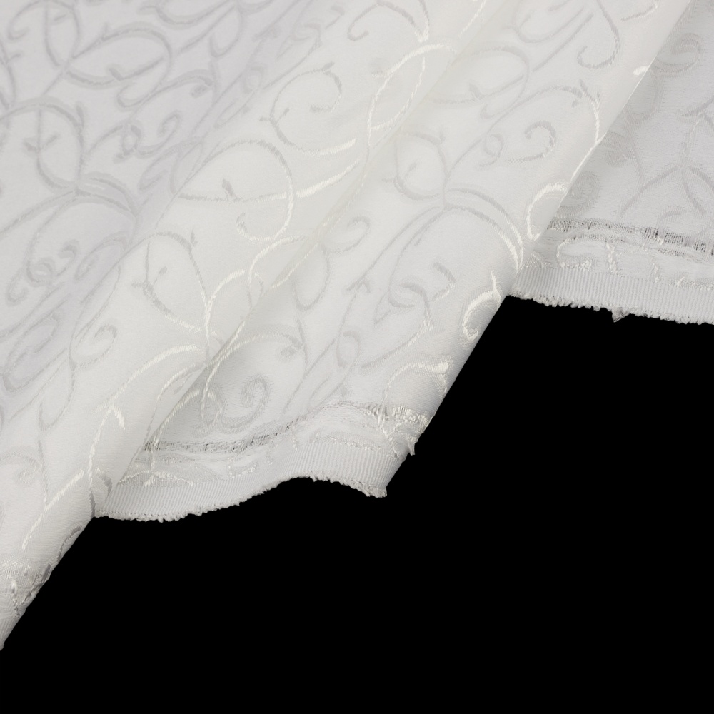 Скатерная ткань с во пропиткой "Вензель" ш-275 43025 (1, белый)