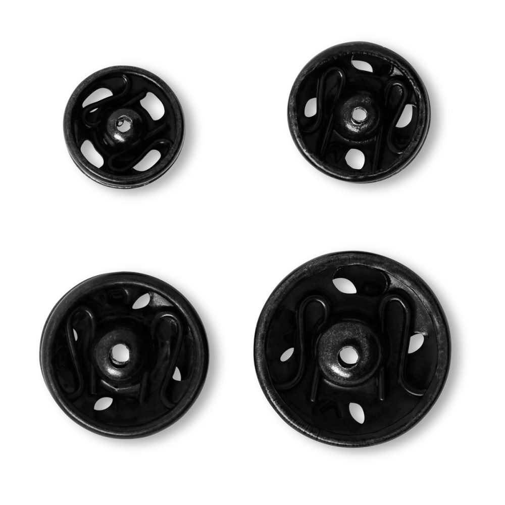 Кнопки пришивные (латунь) 6-11 мм, черный Prym (черный)