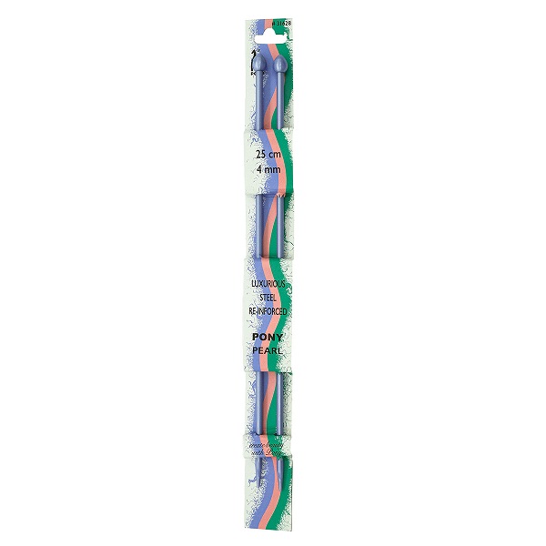 Спицы вязальные прямые PEARL 4,0 мм*25 см, фиолетовый, пластик, 2 шт PONY