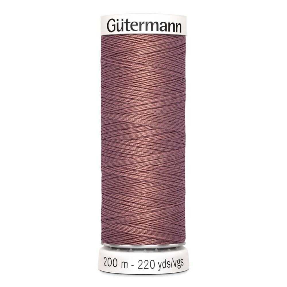 Нить Sew-All 100/200 м для всех материалов, 100% полиэстер Gutermann (844, пыльная роза)
