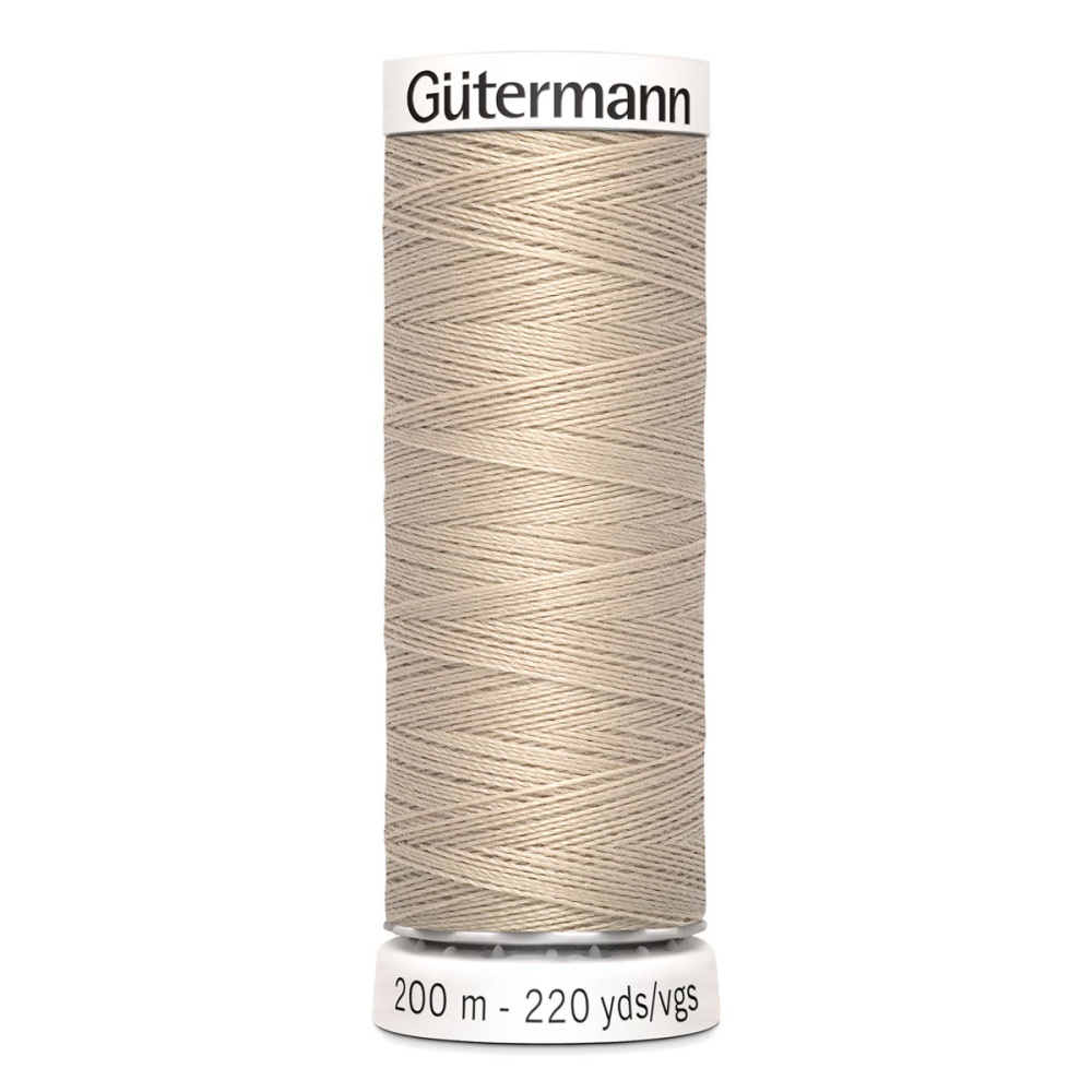 Нить Sew-All 100/200 м для всех материалов, 100% полиэстер Gutermann (722, бежевый)