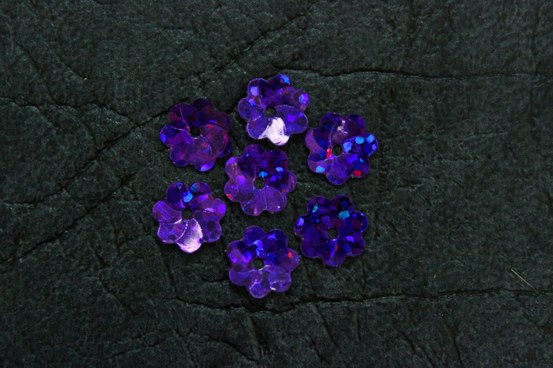 Пайетки Цветочек маленький гологр №4964 (25гр) (4, фиолетовый)