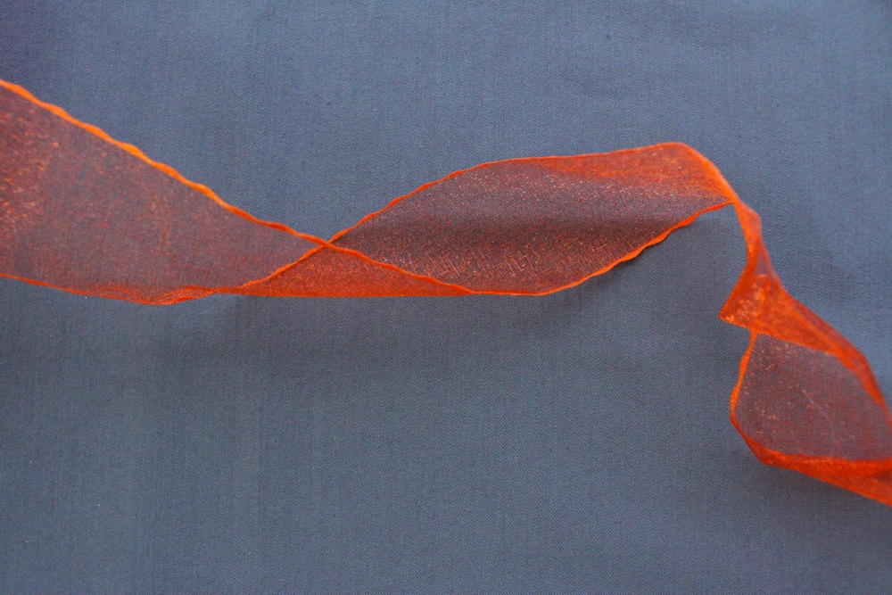 Лента органза 4 см   36018 (6, оранжевый)