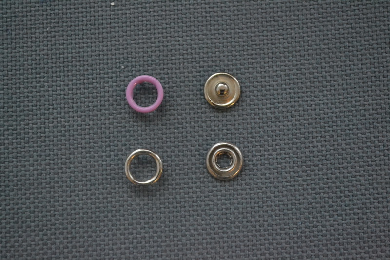 Кнопка из 4 частей кольцо 7,5мм (10шт)  (розовый)