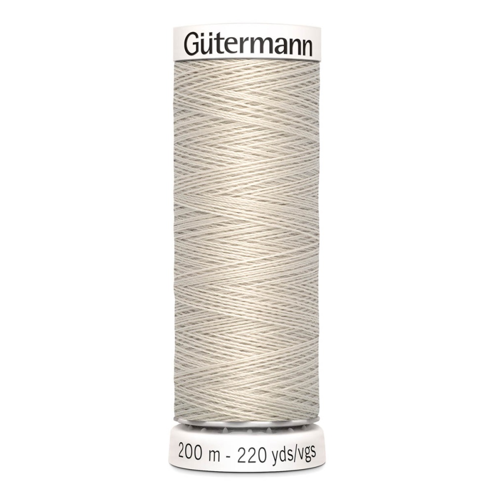 Нить Sew-All 100/200 м для всех материалов, 100% полиэстер Gutermann (299, бежевый)