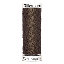 Нить Sew-All 100/200 м для всех материалов, 100% полиэстер Gutermann (252, коричневый)