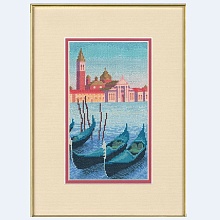 Набор для вышивания "Вечер в Венеции" 19,6х11,3см, "Золотое руно"