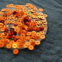 Пайетки 3 мм цветные (15-16гр)   (3, оранжевый)