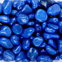 Галька декоративная, 350г,5-10мм, синяя  34775