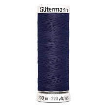 Нить Sew-All 100/200 м для всех материалов, 100% полиэстер Gutermann (575, черничный)