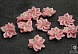 Цветы пришивные розочка атласная со стразой  (уп=5шт)    (4, розовый)