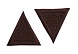Термоаппликация 'Треугольник', 2*2 см, упак./2 шт., Hobby&Pro (2, т.коричневый)