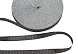 Лента киперная декоративная цветная №7456 10 мм (39/1, черный/серебро)