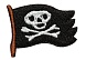 Термоаппликация 'Пиратский флаг', 3,9*3,7см 
