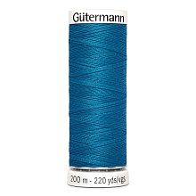 Нить Sew-All 100/200 м для всех материалов, 100% полиэстер Gutermann (482, темно-голубо...