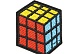 Термоаппликация 'Кубик', желтый/красный/синий 6*5см, Hobby&Pro