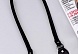 Ручка для сумки, 60 × 1 см, с пришивными петлями 3,5 см, цвет чёрный/серебряный