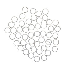 Кольцо соединительное 0,9*8мм, 50шт/упак, Астра (серебро)