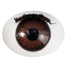 Глаза с ресничками овальные 16*21мм (уп=10шт) (3, коричневый)
