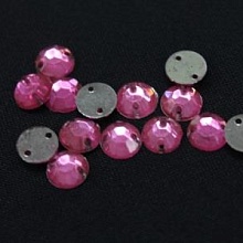 Стразы пришивные 7 мм (7, розовый)