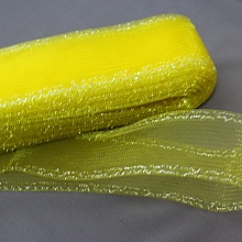 Кринолин сетка  люрексом 6 см (3, желтый)