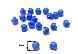 Пуговицы "Мини" круглые на ножке, 5мм, пластик (уп=20шт) (синий)