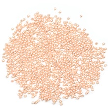 Бусины круглые, пластик, 4 мм, упак./25 гр., 'Астра'  (006, персиковый)